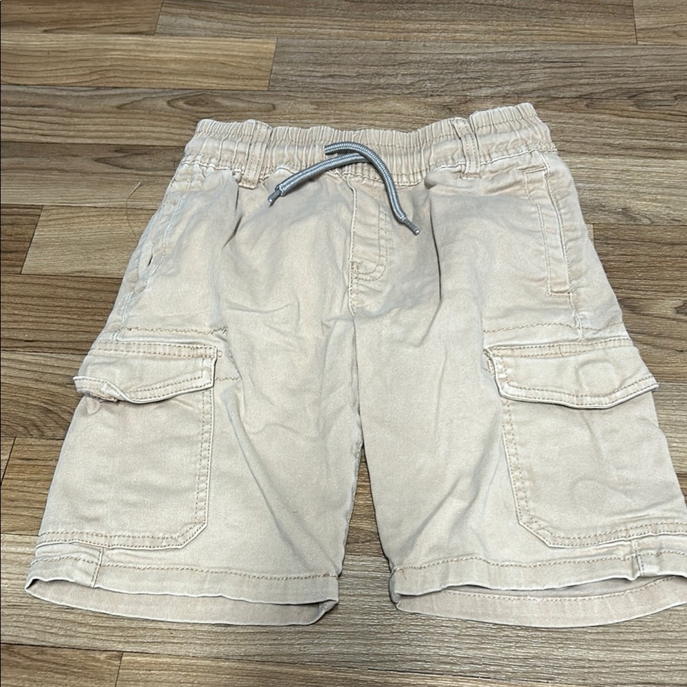 Tony Hawk Tan Shorts with Elastic Waistband and Cargo Style